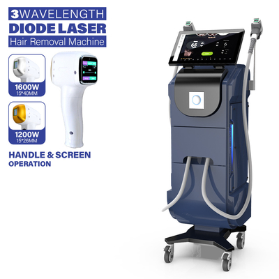 1200W 1600W diode laser hair removal With 1-400ms Pulse and 15.6 Inch Touch Screen Display