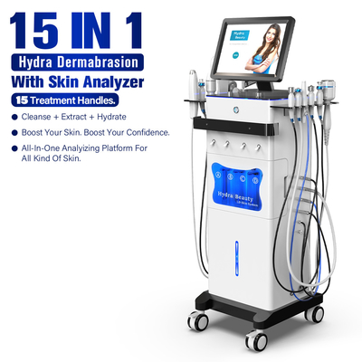 Skin Tightening Cleaning Hydrafacial Beauty Machine With 15 Kinds Of Handles
