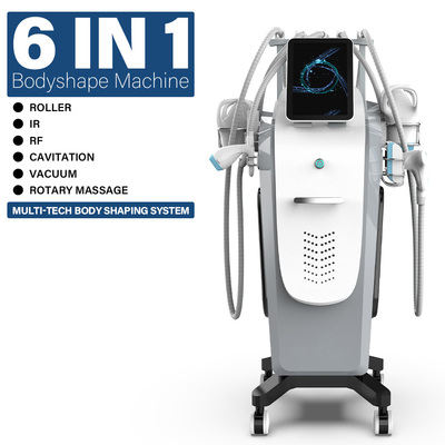 CE FDA 5 Handles Body Slimming Machine with RF IR Cavitation Vacuum Big Roller