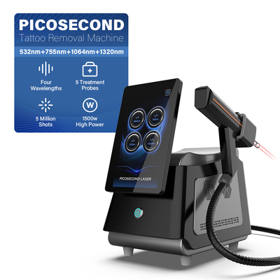 5 Probes 4 Wavelength Picosecond Laser Tattoo Pigmentation Removal Beauty Device